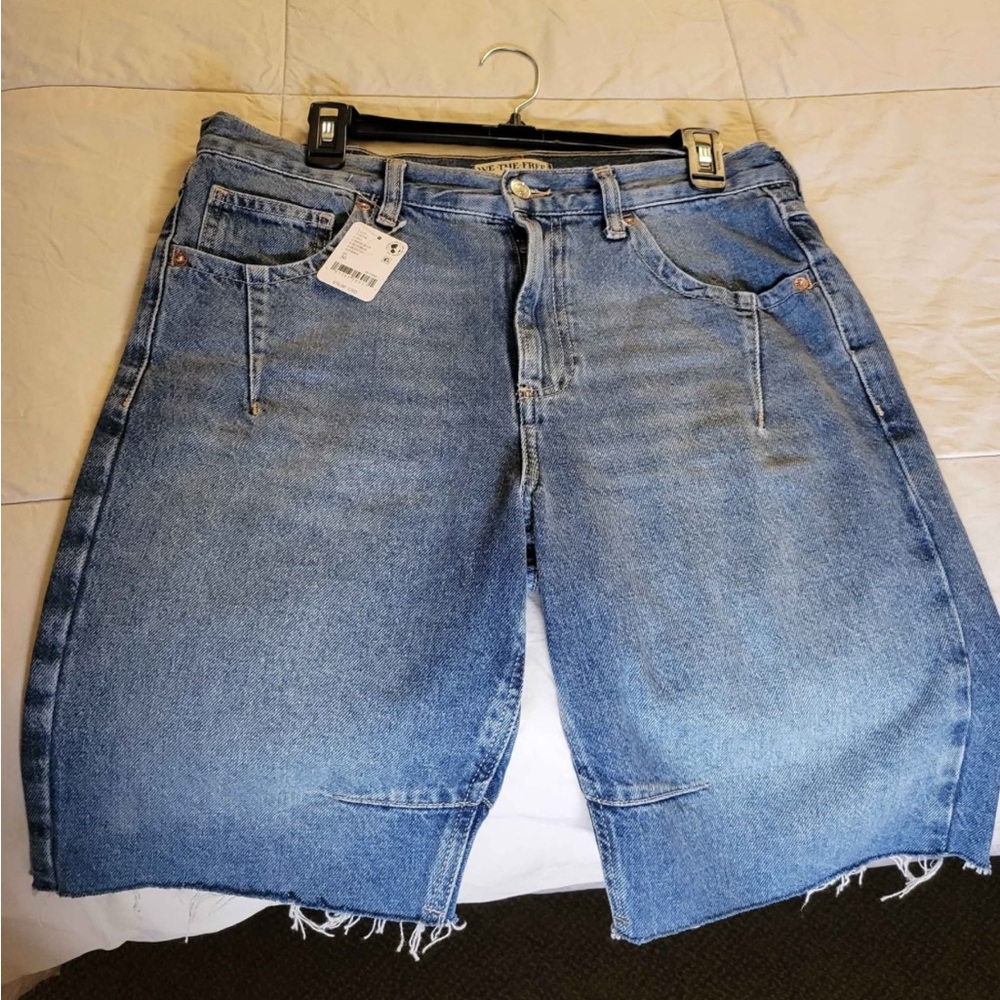 We The Free Blue Jean Shorts